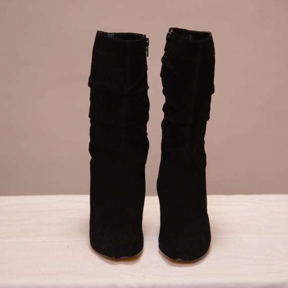 Real suede, scrunch mid-calve boots - NEVER WORN - Picture 3 of 4